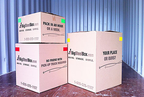 Cardboard moving boxes from BigSteelBox