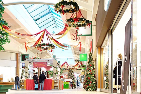 Christmas decorations in a mall - seasonal storage