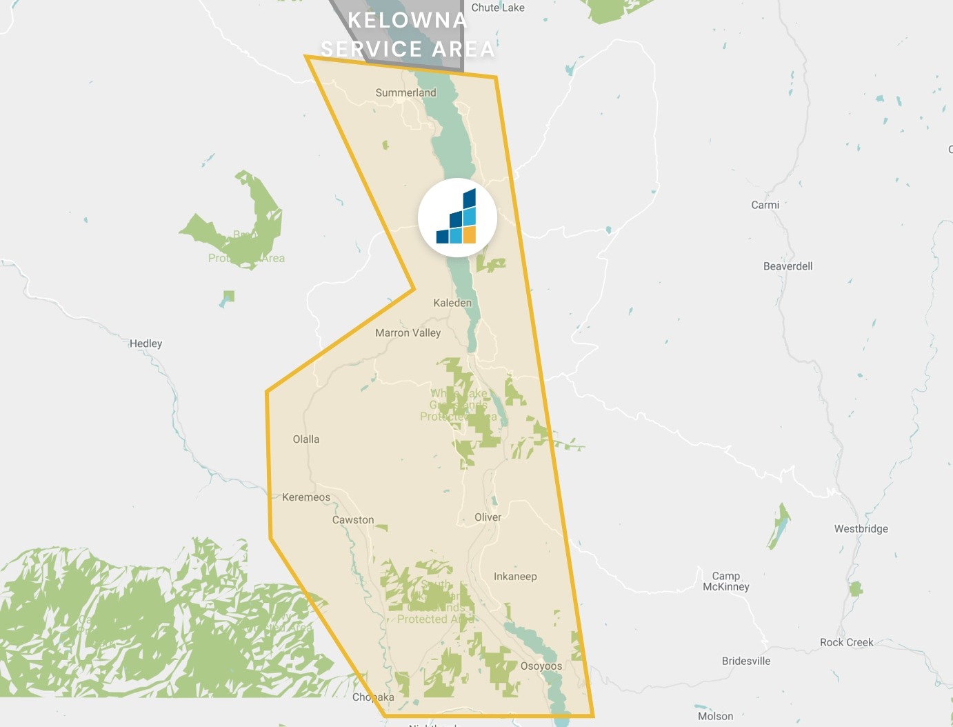 Penticton's Location Map
