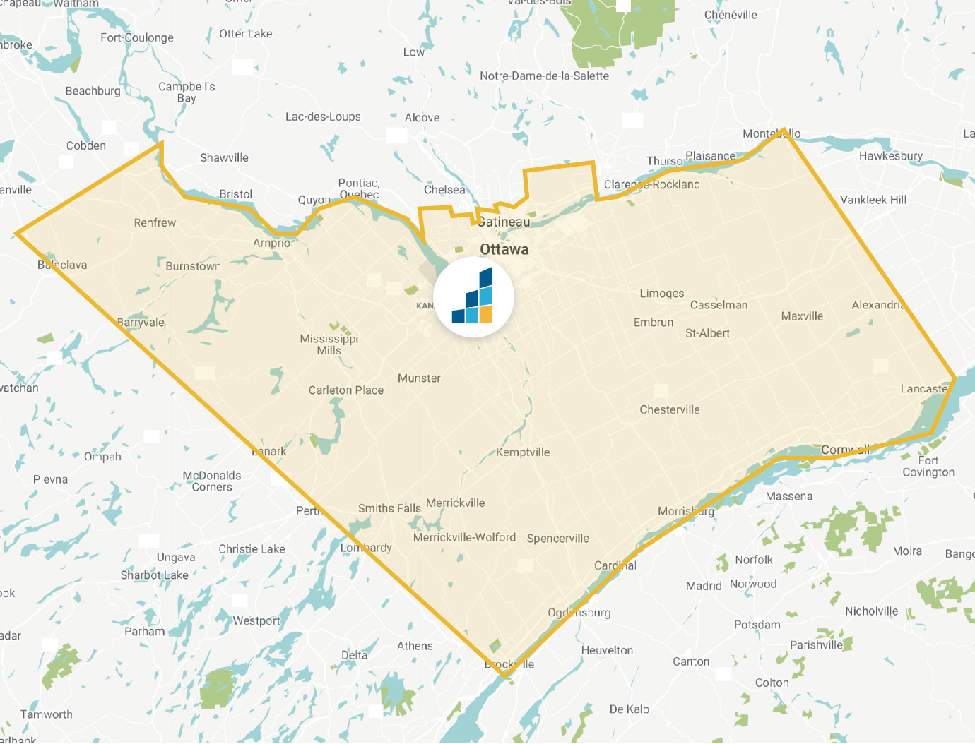 Ottawa's Location Map