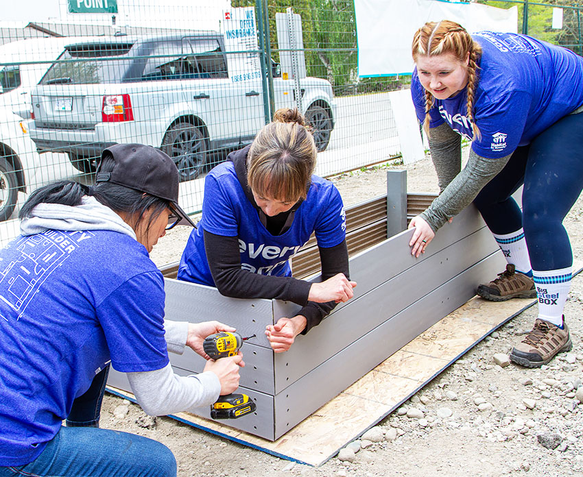 BigSteelBox partnership with Habitat for Humanity - Build Day