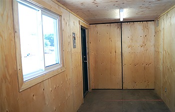 Shipping container modifications plywood wall package - BigSteelBox