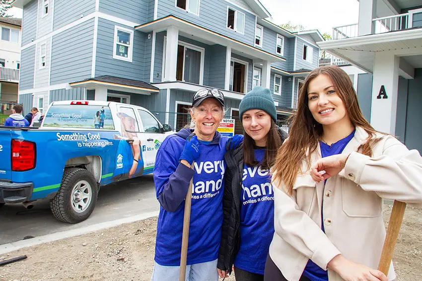 BigSteelBox staff at Habitat for Humanity Build Day