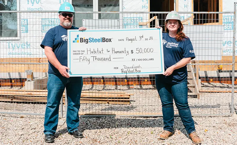 BigSteelBox Donates $50,000 to Habitat for Humanity Canada