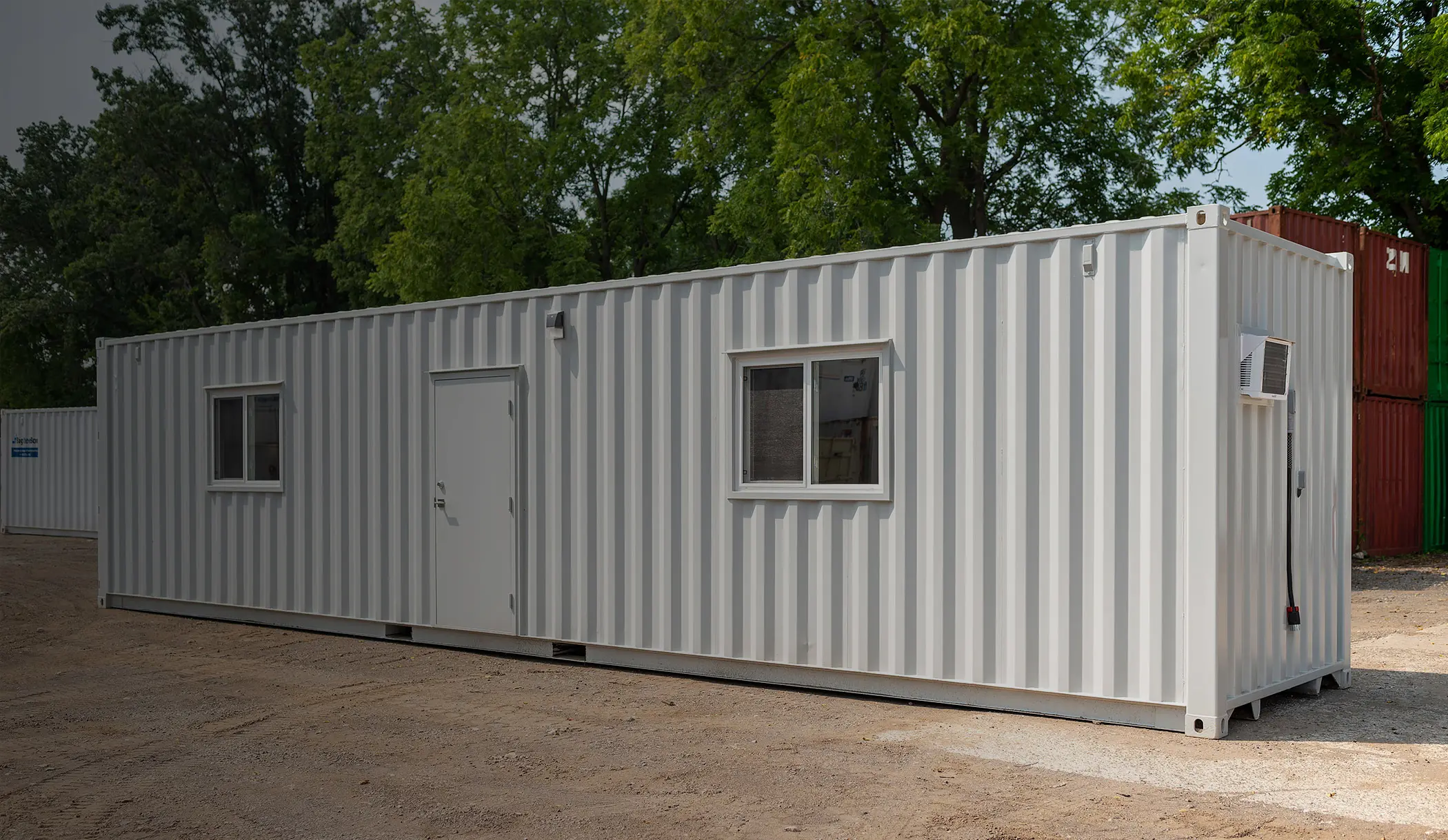 Modified shipping container with windows - BigSteelBox
