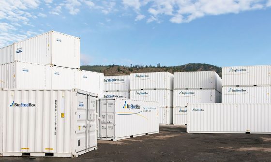 BigSteelBoxes in various sizes at storage yard