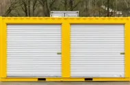 Modified Container Hazardous Containment Unit with Roll Up Doors - BigSteelBox