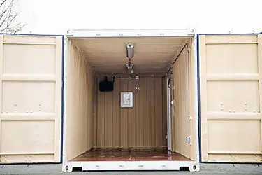 Modified Shipping Container with spray foam insulation - BigSteelBox