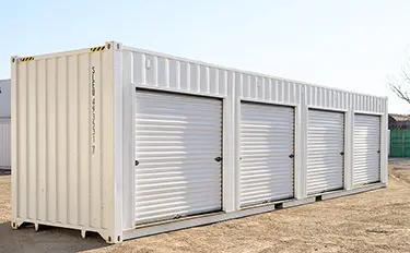 Modified Shipping Container with 8' roll up doors and custom paint - BigSteelBox