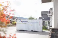 Storage container in a driveway - BigSteelBox
